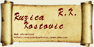 Ružica Kostović vizit kartica